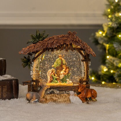 CRECHE MED SNOW GLOBE