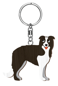 HANDMADE KEYRING BORDER COLLIE