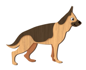 HANDMADE MAGNET GERMAN SHEPHERD