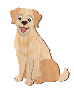 HANDMADE MAGNET GOLDEN RETRIEVER
