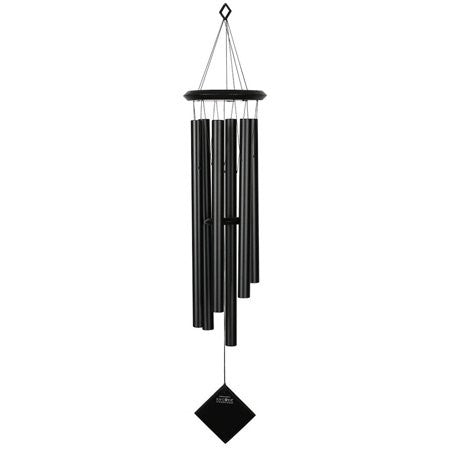 Woodstock Windchimes Chimes of Earth Black/Black  Wind Chimes for Outside  Wind Chimes for Garden  Patio  and Outdoor Décor  37 L
