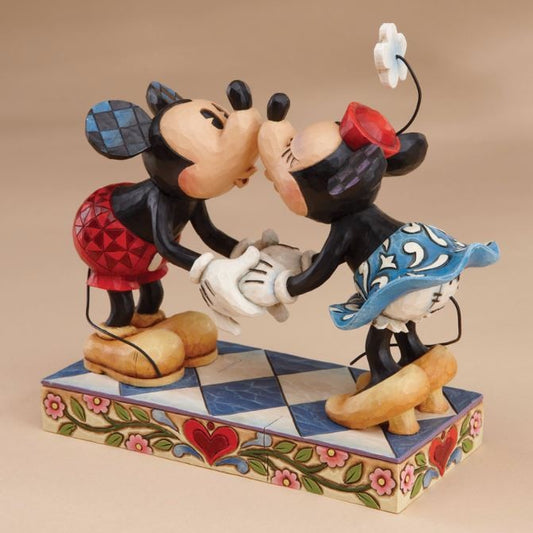 Disney Traditions by Jim Shore Mickey Mouse Kissing Minnie Stone Resin Figurine  6.5‚Äù