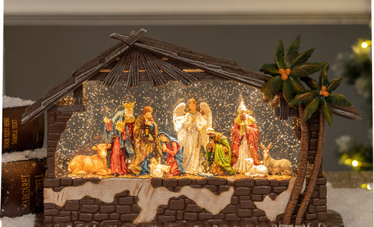 CRECHE LGE SNOW GLOBE