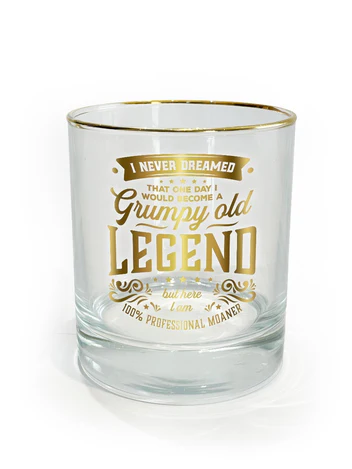 LEGEND  GLASS TUMBLER GRUMPY