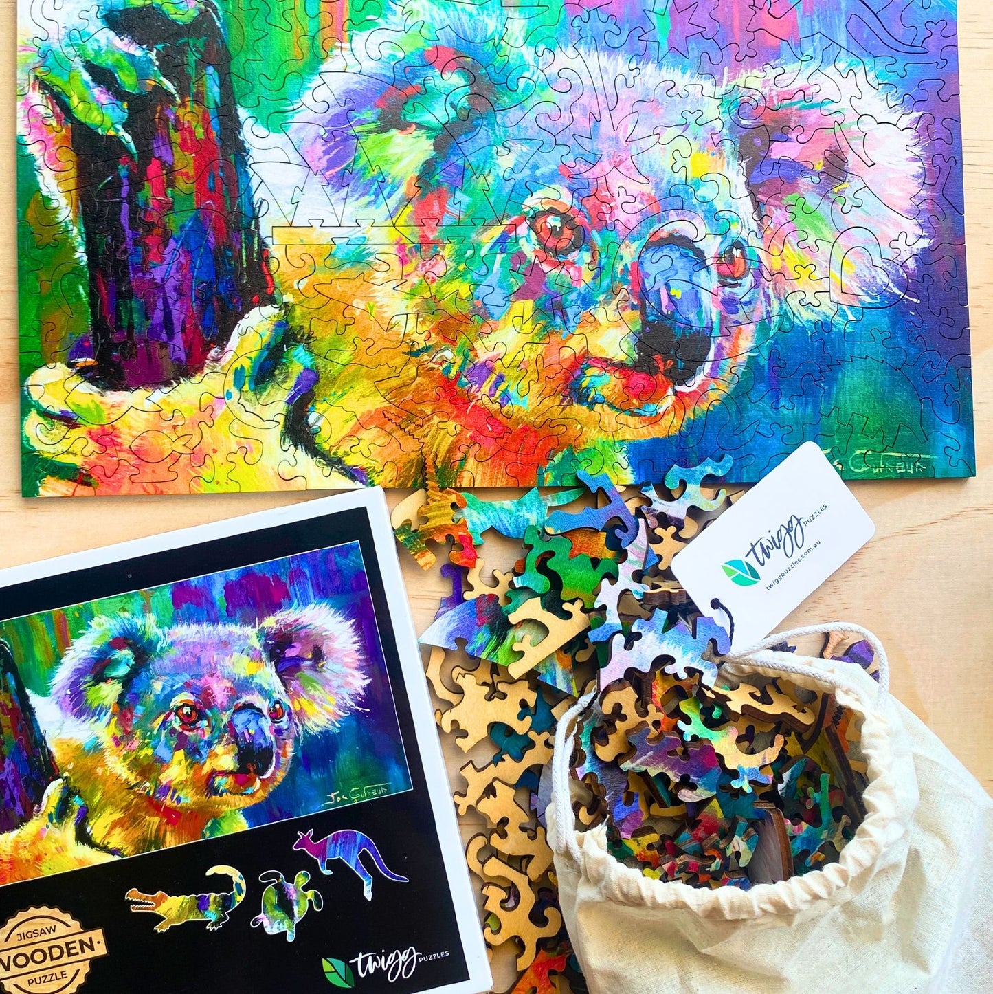 TWIGG PUZZLES - CUDDLY KOALA JIGSAW 168PC