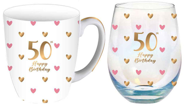 Sweethearts Mug SL Gls Set 50:Boxed