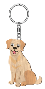HANDMADE KEYRING GOLDEN RETRIEVER