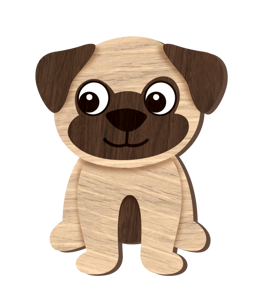 HANDMADE MAGNET PUG
