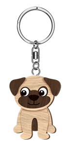 HANDMADE KEYRING PUG