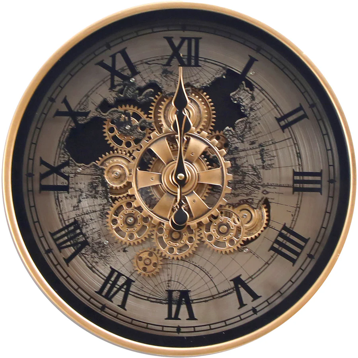 ROUND MARCO MAP WALL CLOCK 40CM